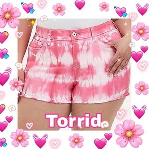 Torrid Pink Tie Dye Shorts size 16